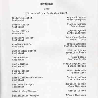 Hatton High School: 1950 Yearbook title page