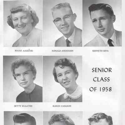 Mayville High School 1958 Yearbook: Senior photos, page 40
