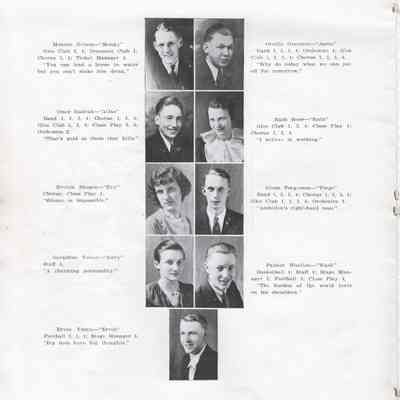 Hillsboro High School 1935 Yearbook: Class of 1935 students: page six