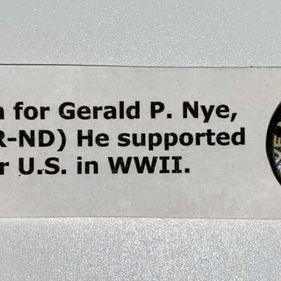 Political Pin - Gerald P. Nye