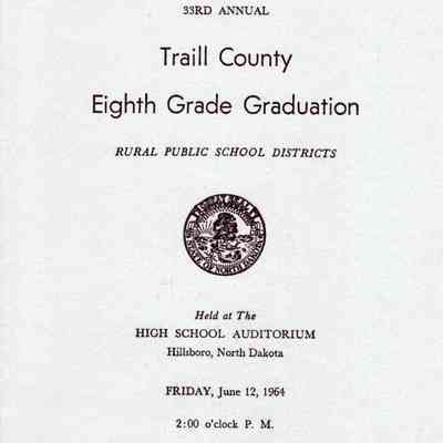 Traill County Rural Schools, Eighth Grade Graduation, 1964