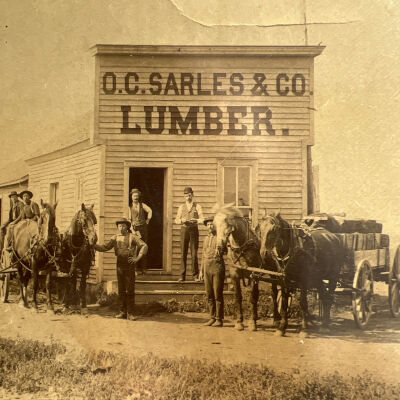 Sarles family: O. C. and Ella (York) Sarles, 1880s residents and businesses in Hillsboro, Traill County, Dakota Territory