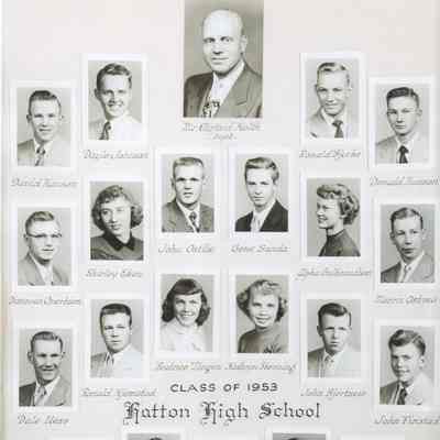 Hatton High School: Class of 1953 graduating students