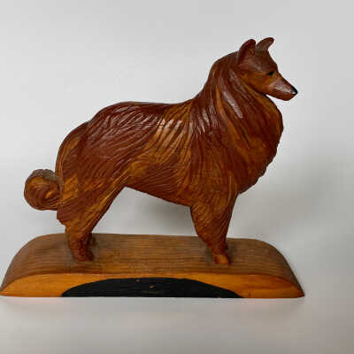 Handed-Carved Dog Figurine - McGee