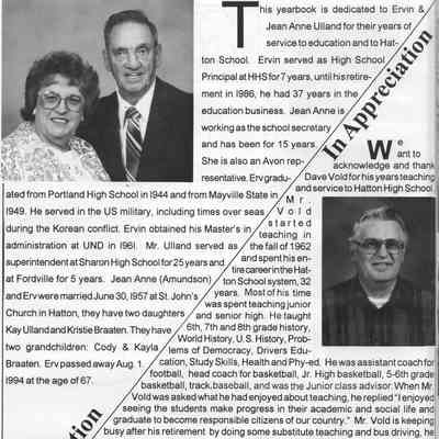 Hatton High School 1995 Yearbook: Dedications, page 4