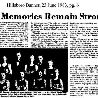 Bohnsack Consolidated High School: Hillsboro Banner news, page 6, part 2