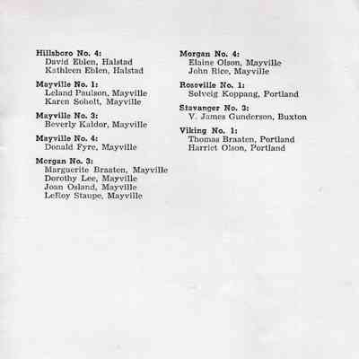 Traill County Rural Schools: 1952 Eighth Grade Graduates, page 2