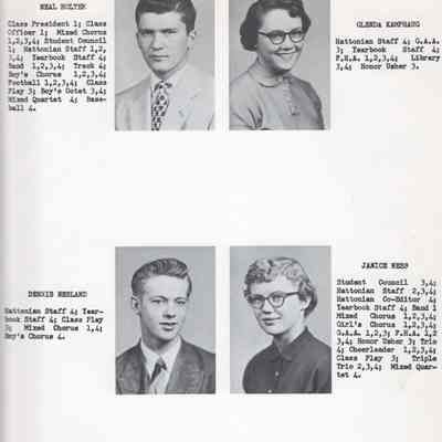 Hatton High School 1955 Yearbook: Class of 1955 Senior photographs, page 2