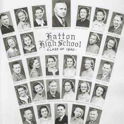 Hatton High School 1940 Class list & photo