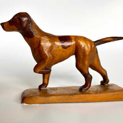 Hand-Carved Dog Figurine - McGee