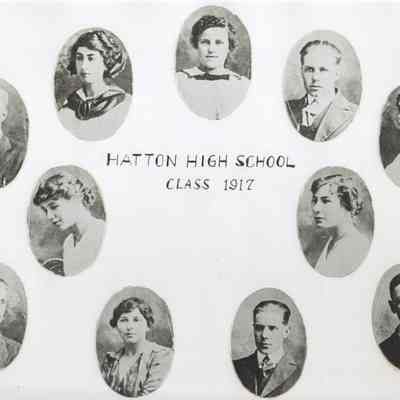 Hatton High School 1917 Class list & photo