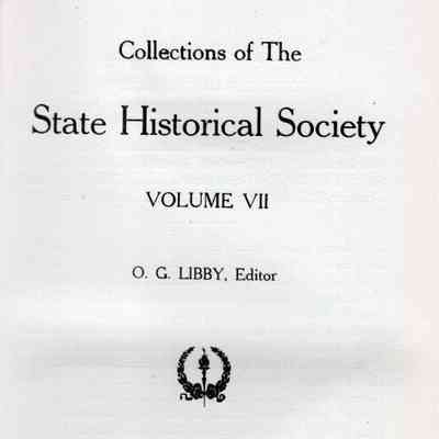 Collections of the State Historical Society of North Dakota: 1925, Vol. VII