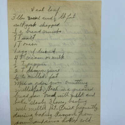Recipe found in book