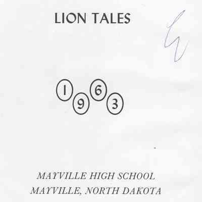 Mayville High School 1963 Yearbook: Title page