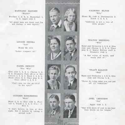 Hillsboro High School 1932 Yearbook: Class of 1932 Senior photographs on page three