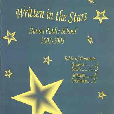 Hatton High School 2003 Yearbook: Table of Contents page