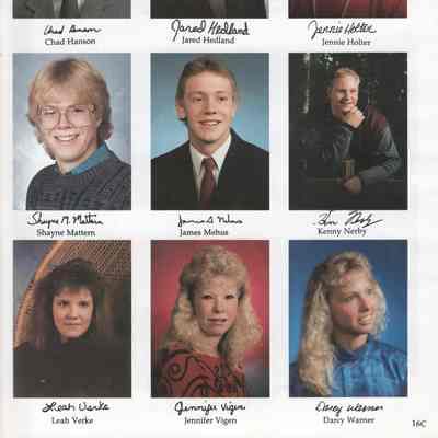Hatton High School 1990 Yearbook: Senior photos, page 16C