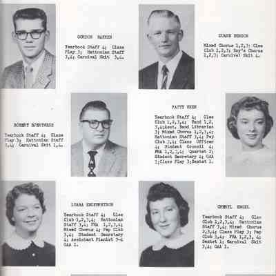Hatton High School 1957 Yearbook: Class of 1957 Senior photographs, page 1