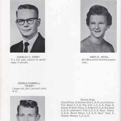 Hillsboro High School 1961 Yearbook: Class of 1961 Senior photographs, page 18