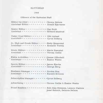 Hatton High School: 1948 Yearbook title page