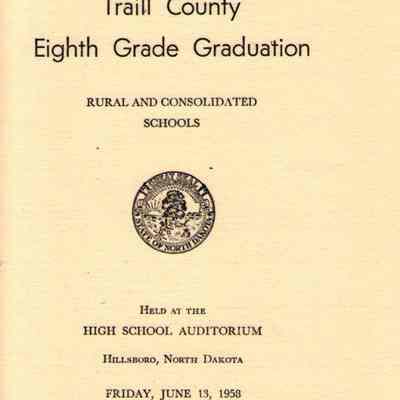 Traill County Rural Schools, Eighth Grade Graduation, 1958