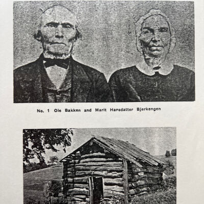 Sorum family: Johannes and Marit (Hansdatter) Sorum, and grandson, Mikkel Sorum, 1880 pioneer of Traill County, Dakota Territory