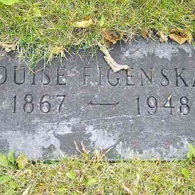 Grave-marker, Louise (Grimsrud) Figenskau: Memorial Park Cemetery, Grand Forks, ND