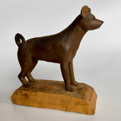 Hand-Carved Dog Figurine - McGee