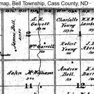 Wm Garrett farm, SE Qtr. Sect. 2: Plat map, Bell Township, Cass County, ND