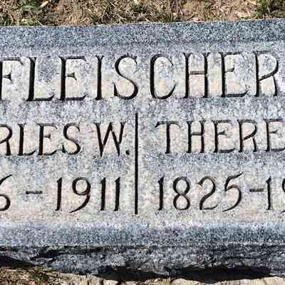 Charles William (CW) and Theresa Fleischer: Find-a-Grave grave-marker, Forestvale Cemetery, Helena, MT