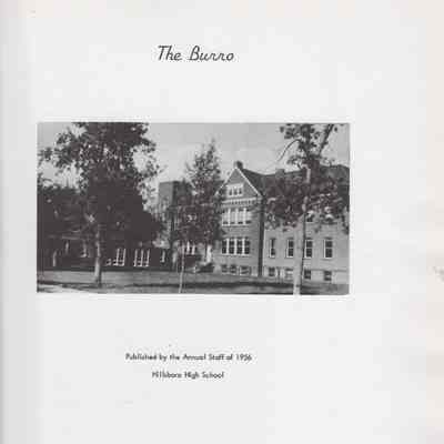 Hillsboro High School 1956 Yearbook: Yearbook title page