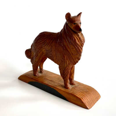 Hand-Carved Dog Figurine - McGee