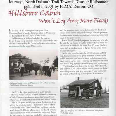 The Hans Halvorson Log Cabin: page 32, FEMA booklet