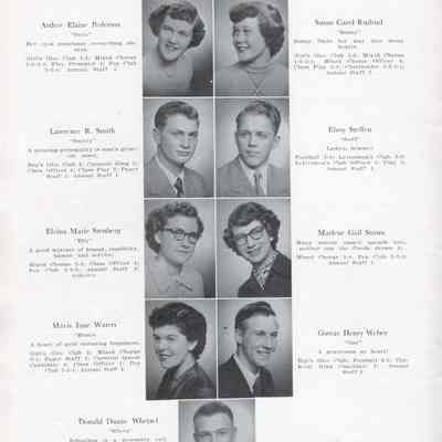 Hillsboro High School 1952 Yearbook: Class of 1952 Senior photographs, page 3