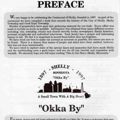 Shelly Centennial Book, Preface, page 4