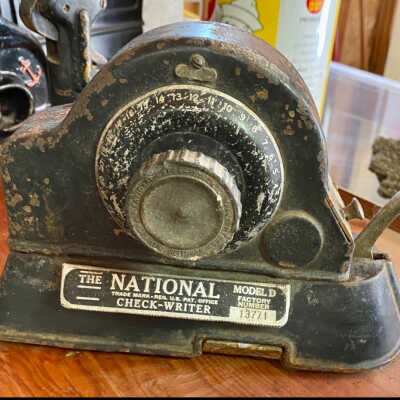 The National Check Writer - Model D