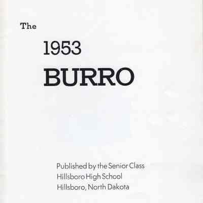 Hillsboro High School 1953 Yearbook: Inside title page