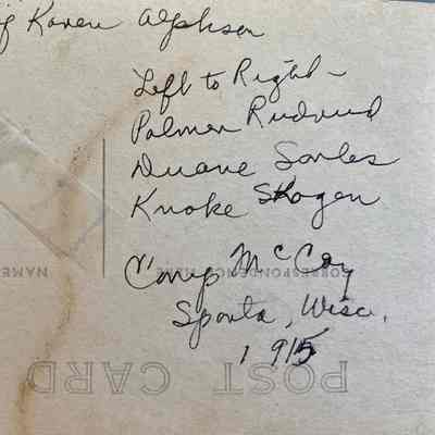 Back of postcard