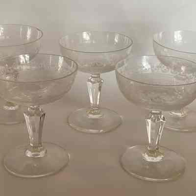 Set of 5 Wine Glasses