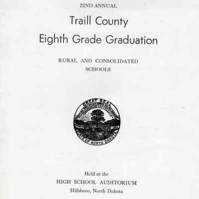 Traill County Rural Schools, Eighth Grade Graduation, 1953