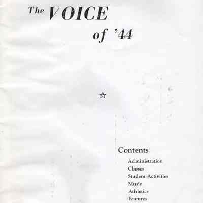 Hillsboro High School 1944 Yearbook: Inside title page