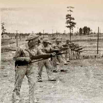 Bayonet Training, Camp Claiborne, LA - 1941