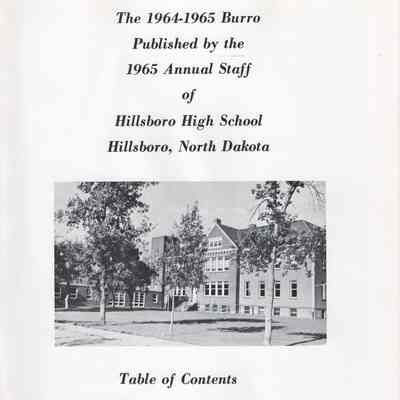 Hillsboro High School: 1965 Yearbook title and contents page