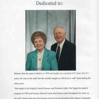 Hatton High School 2003 Yearbook: Dedication page