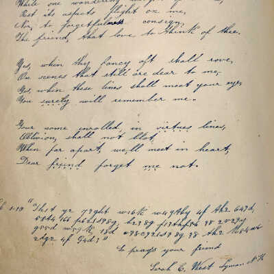 1840 Autograph Album/Journal