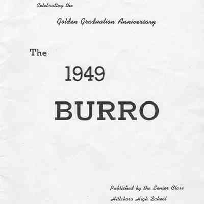 Hillsboro High School 1949 Yearbook: Inside title page