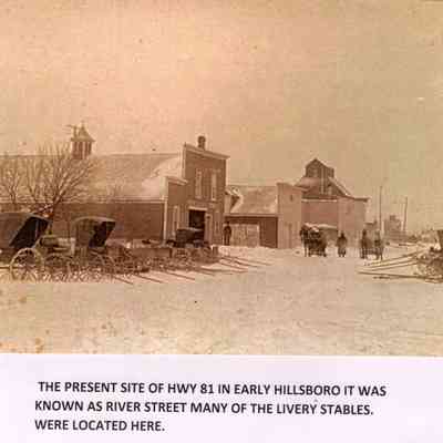 Hillsboro, North Dakota: River Street in early years (circa 1880s)