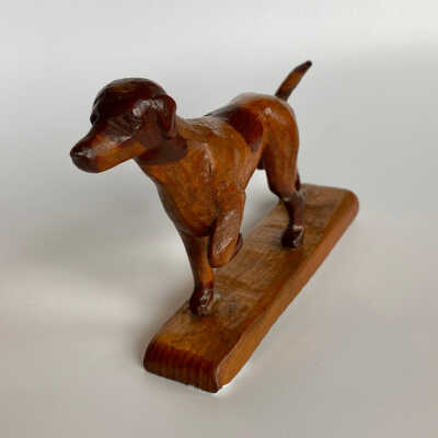 Hand-Carved Dog Figurine - McGee