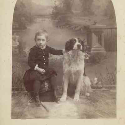 Frank J. Fleischer as boy; son of Charlie and Mary (Stephan) Fleischer: Photo, Skrivseth Studio, Hillsboro, ND, courtesy Jackie (Ausk) Baumgartner
