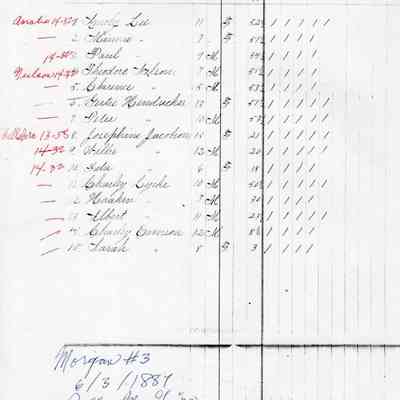 Morgan School No. 3, Teacher's Report, 1887-06 (June)
